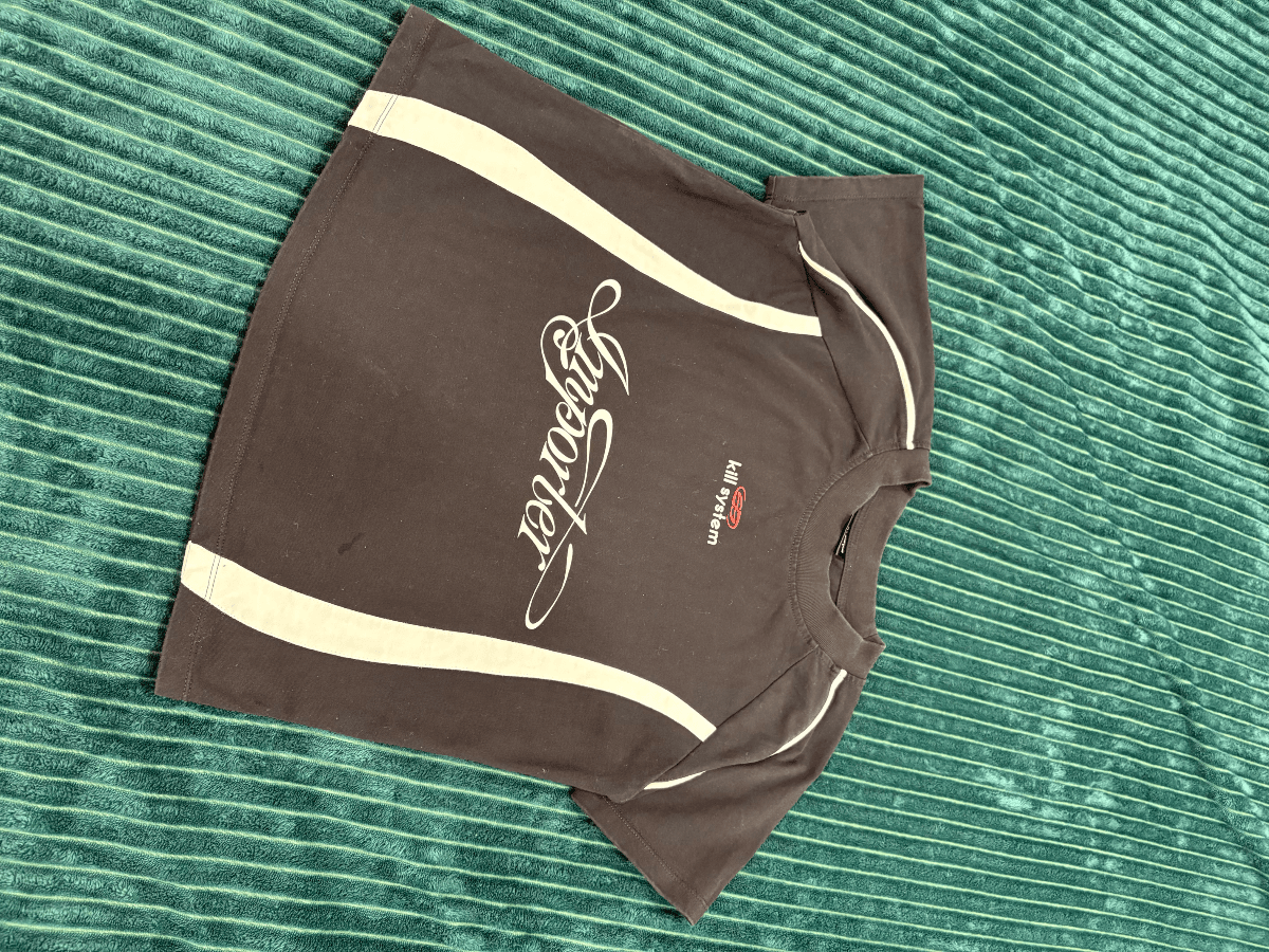 Importer Graphic Print Tee with Side Stripes